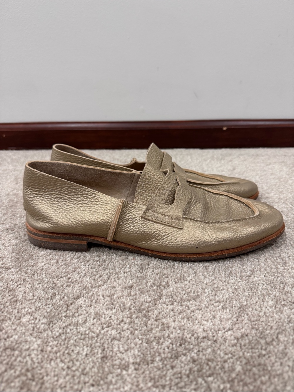 U-DOT ASAKUSA Men’s US10/JN8 Gold Loafers Cork Sole